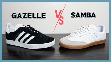 adidas gazelle vs samba fit.